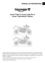 Triumph Street Triple RS 2022 Manuel Du Propriétaire