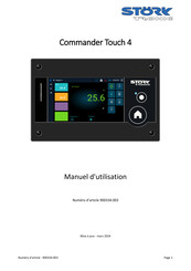 STORK TRONIC Commander Touch 4 Manuel D'utilisation