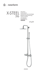 newform X-STEEL 316 69650X Instructions De Montage