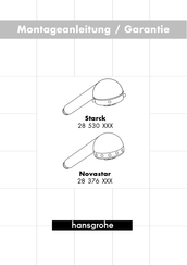 Hansgrohe Novastar 28 376 Serie Instructions De Montage / Mode D'emploi / Garantie