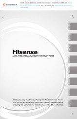 Hisense AST-09UW4RYRCB04 Instructions D'utilisation Et D'installation