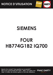 Siemens HB774G1B2 Manuel D'utilisation Et Notice D'installation