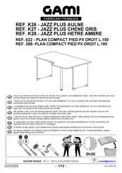 Gautier Gami JAZZ PLUS K27 Instructions De Montage