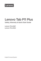 Lenovo TB-J616F Guide De Démarrage Rapide