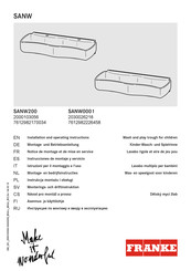 Franke SANW200 Notice De Montage Et De Mise En Service