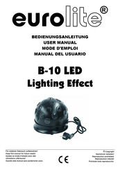 EuroLite B-10 LED Lighting Effect Mode D'emploi