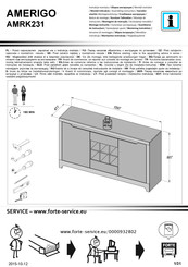 Forte AMERIGO AMRK231 Notice De Montage