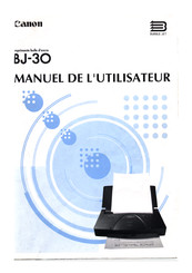 Canon BJ-30 Manuel De L'utilisateur