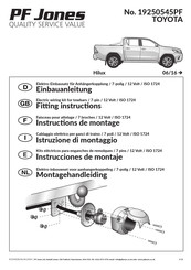 PF Jones 19250545PF Instructions De Montage