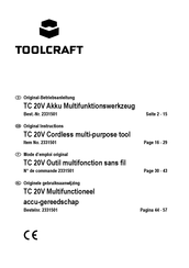 TOOLCRAFT TC 20V Mode D'emploi Original