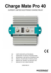 Mastervolt Charge Mate Pro 40 Manuel Utilisateur Et D'installation