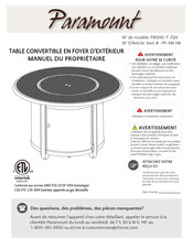 Paramount FR1010-T-72H Manuel Du Propriétaire
