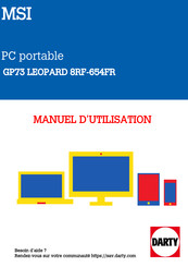 MSI GP73 LEOPARD 8RF-654FR Manuel D'utilisation