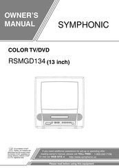 Symphonic RSMGD134 Manuel D'utilisation