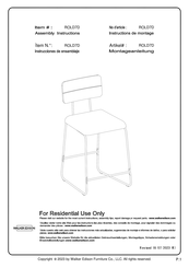 Walker Edison ROLD7D Instructions De Montage