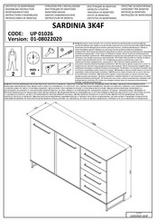 Dedeman SARDINIA 3K4F UP 01026 Instructions D'assemblage