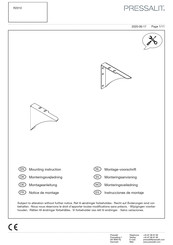 Pressalit R2010 Notice De Montage