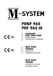 M-system PRF 965 IX Mode D'emploi