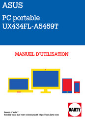 Asus UX434FL-A5459T Manuel Électronique