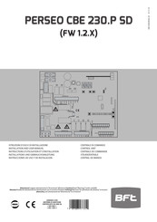 BFT PERSEO CBE 230.P SD Instructions D'utilisation Et D'installation