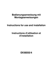 VonReiter EKI8050/4 Instructions D'utilisation Et D'installation