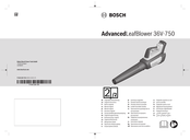 Bosch AdvancedLeafBlower 36V-750 Notice Originale