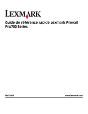 Lexmark Prevail Pro700 Serie Guide De Référence Rapide