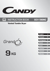 Candy GrandO comfort GCV 590NC Manuel D'instructions