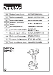 Makita DTW300Z Manuel D'instructions