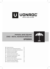 VONROC GP509XX Traduction De La Notice Originale