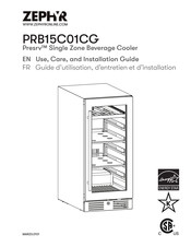 Zephyr Presrv PRB15C01CG Guide D'utilisation, D'entretien Et D'installation