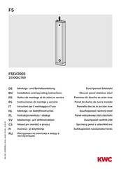 KWC F5EV2003 Notice De Montage Et De Mise En Service