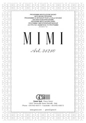 Gessi MIMI 31210 Instructions De Montage