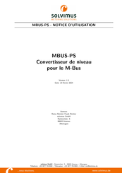 Solvimus MBUS-PS Notice D'utilisation