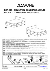 Diagone NDUSTRIEL COUCHAGE ADULTE E11 038 Instructions De Montage