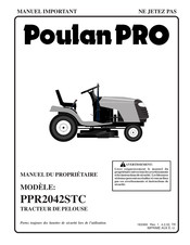 Poulan Pro PPR2042STC Manuel Du Propriétaire