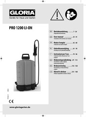 Gloria PRO 1200 LI-ON Mode D'emploi