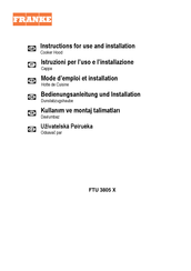 Franke FTU 3805 X Mode D'emploi Et Installation