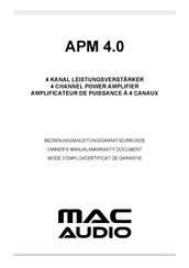 MAC Audio APM 4.0 Mode D'emploi