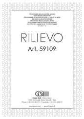 Gessi RILIEVO 59109 Instructions D'installation