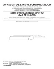 Whirlpool UXT4030ADB Instructions D'installation Et Guide D'utilisation Et D'entretien