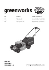 GreenWorks MO48L4211 Manuel De L'utilisateur