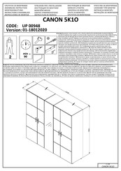 Dedeman CANON 5K1O Instructions D'assemblage