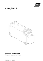 ESAB CarryVac 3 Manuel D'instructions