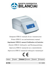 Bilanciai STB112 Manuel D'utilisation Et D'entretien