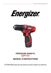 Energizer EZPV12V Manuel D'instructions