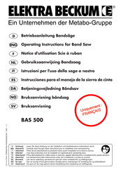 Elektra Beckum BAS 500 Notice D'utilisation