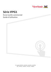 ViewSonic IFPG1 Serie Guide D'utilisation