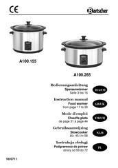 Bartscher A100265 Mode D'emploi