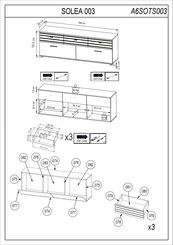 möbelando SOLEA 003 A6SOTS003 Instructions De Montage